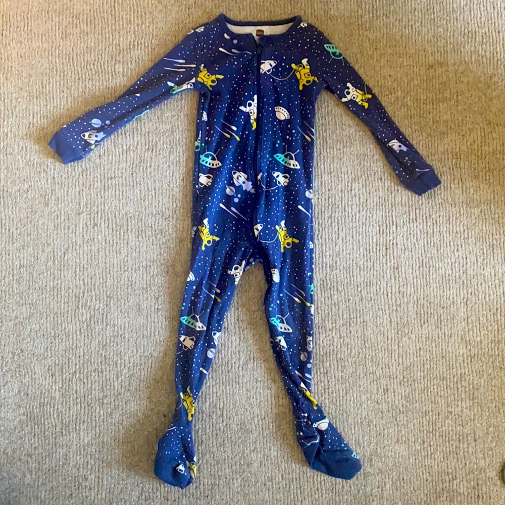 3T Tea collection footie pajamas